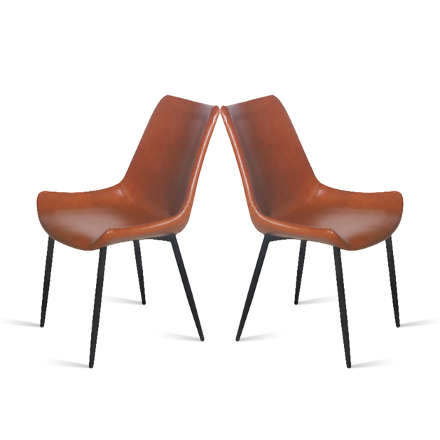 Buy Fraser Country Modern PU Dining Chair with Metal Legs Set of 2