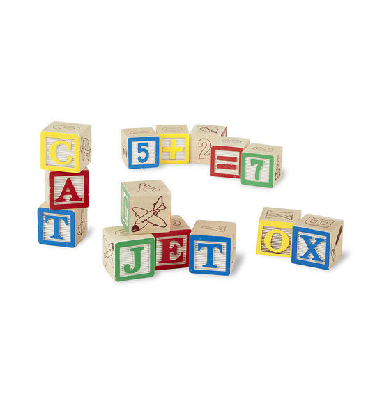 Melissa & Doug: Wooden ABC/123 Blocks Set image