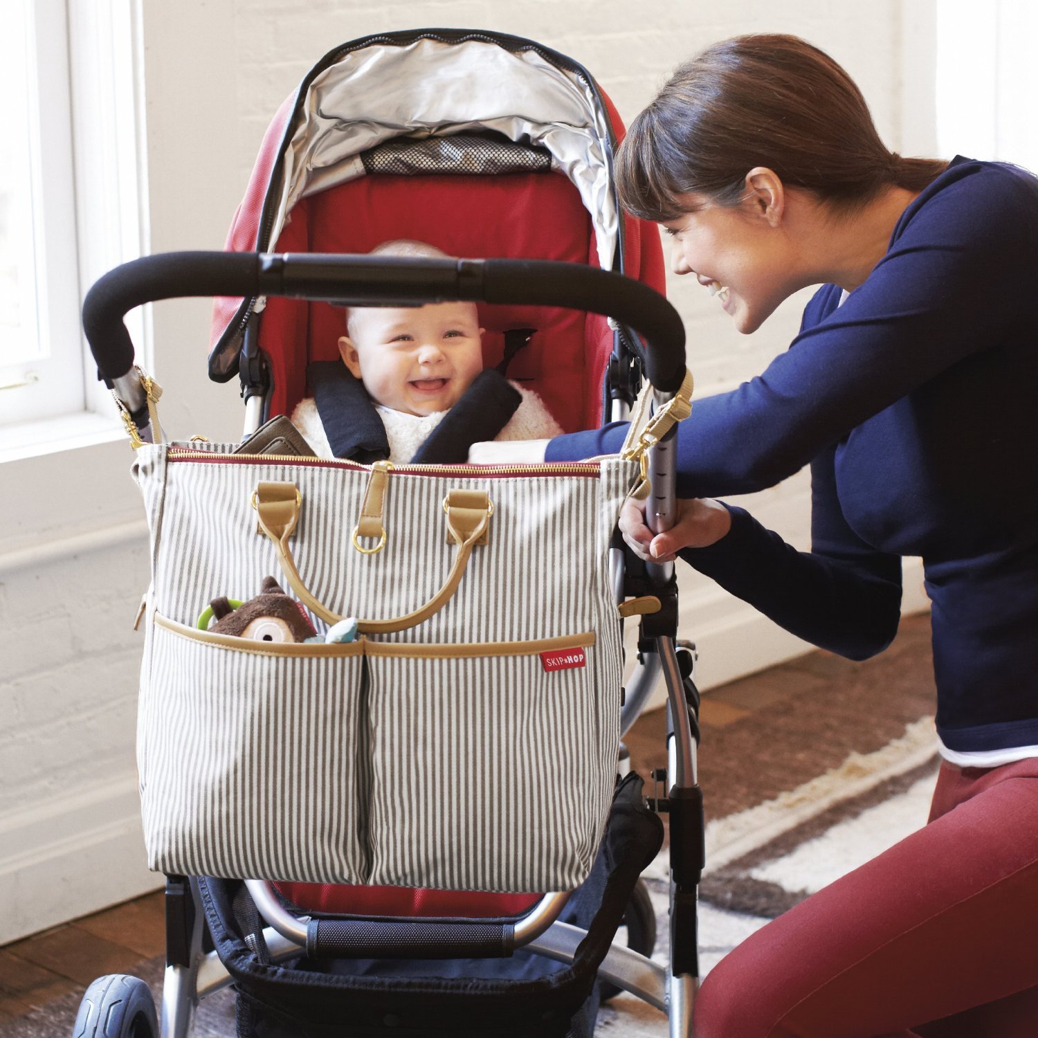 skip hop diaper bolsa stripe