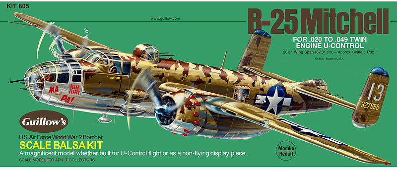 B-25 Mitchell 1:32 Balsa Model Kit