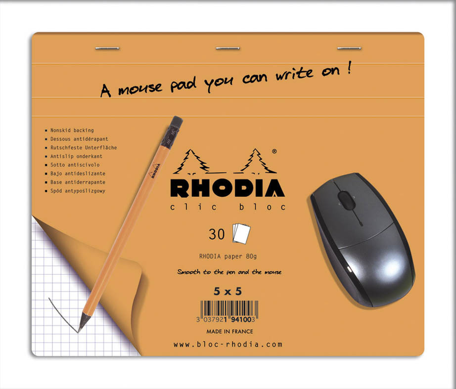 Rhodia Clic Bloc Mouse Pad 19x23cm 30 Sheets image