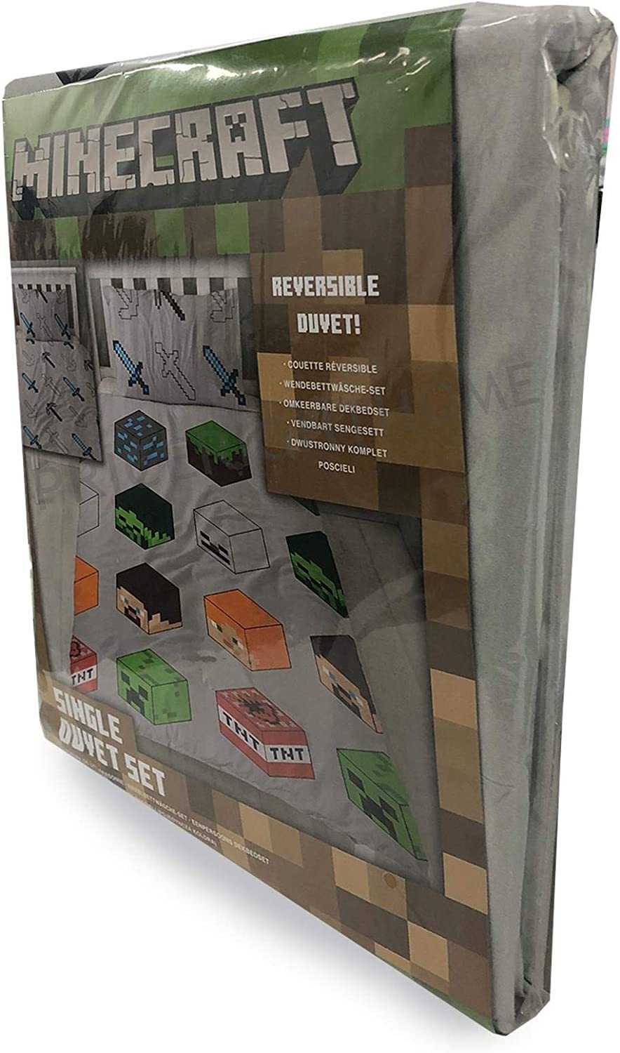 Minecraft Pixel Duvet Set Single at Mighty Ape NZ