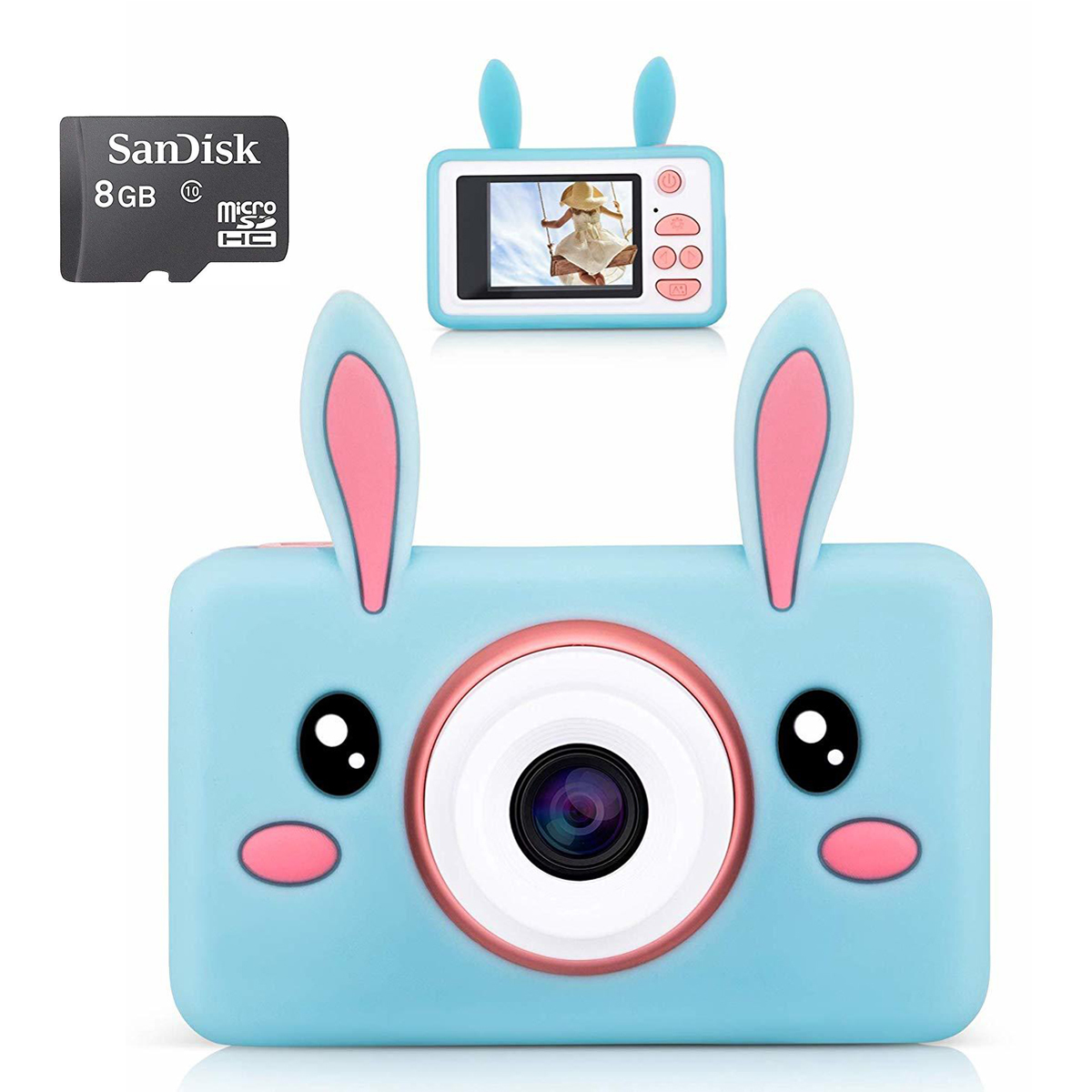 Kids Digital Camera 1080P - Blue Rabbit image