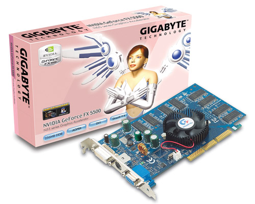 Gigabyte Graphics Card NVIDIA GeForce FX5500 256M AGP image