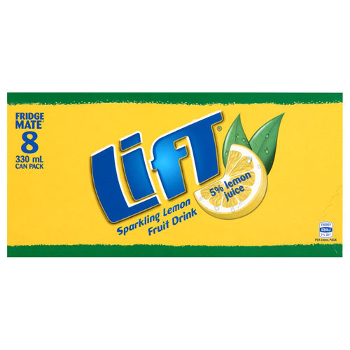 Lift Soft Drink Cans 330ml (8 Pack)