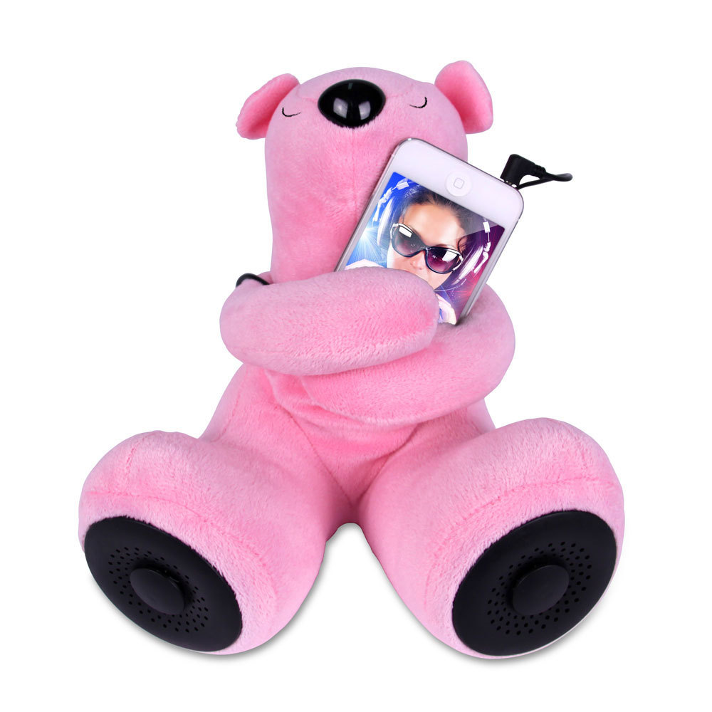 Portable Teddy Bear Speaker (Pink) at Mighty Ape NZ