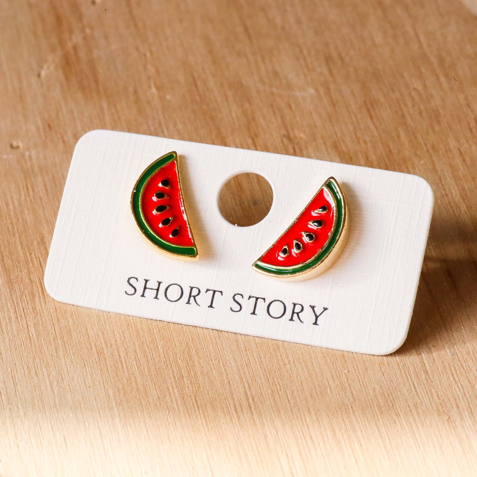Short Story: Funky Play Earrings - Watermelon image