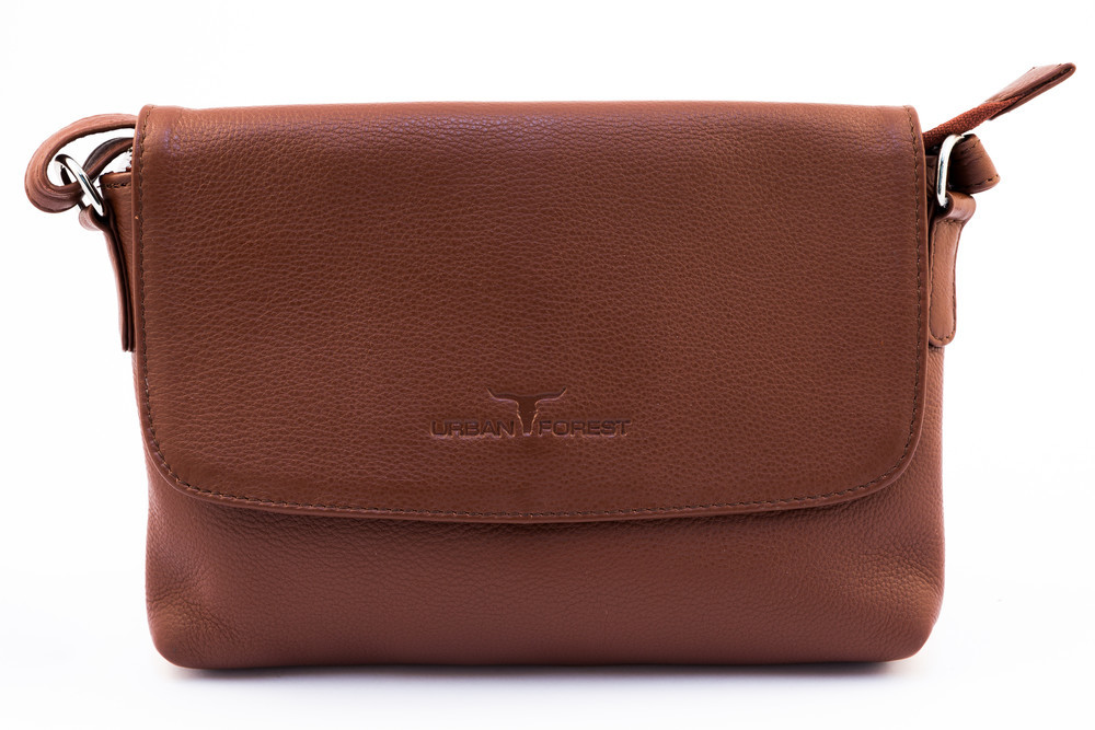 Urban Forest: Rosa Small Leather Handbag - Redwood