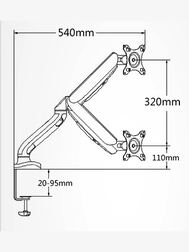 Gorilla Arms Single Gas Spring Powered Monitor Mount image