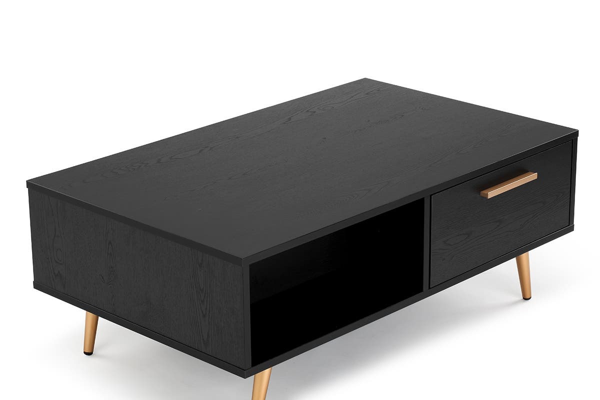 Buy ShangriLa Coffee Table Vienna Collection Black/Gold at Mighty