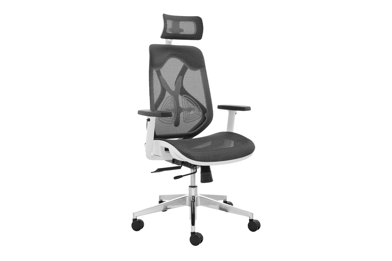 Buy Ergolux London Office Chair (White Frame, Grey) at Mighty Ape NZ