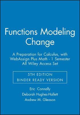 Functions Modeling Change: A Preparation for Calculus, 5e Binder Ready Version with WebAssign Plus Math - 1 Semester All Wiley Access Set image