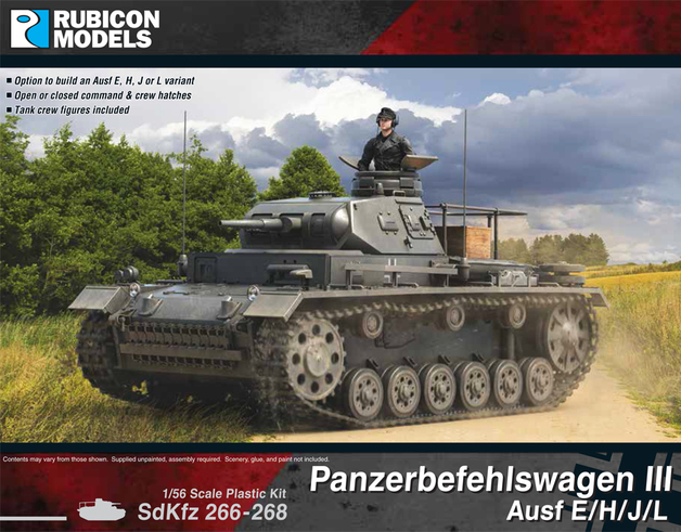 Rubicon 1/56 Panzerbefehiswagen III Ausf E/H/J/L