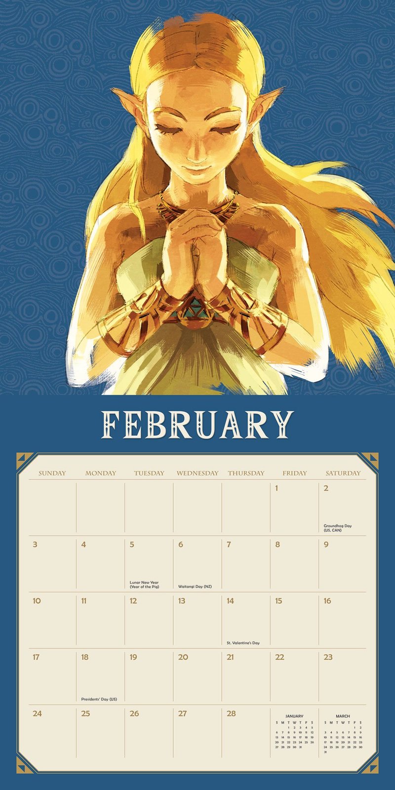 Legend of Zelda: Breath of the Wild 2019 Wall Calendar by Pokemon