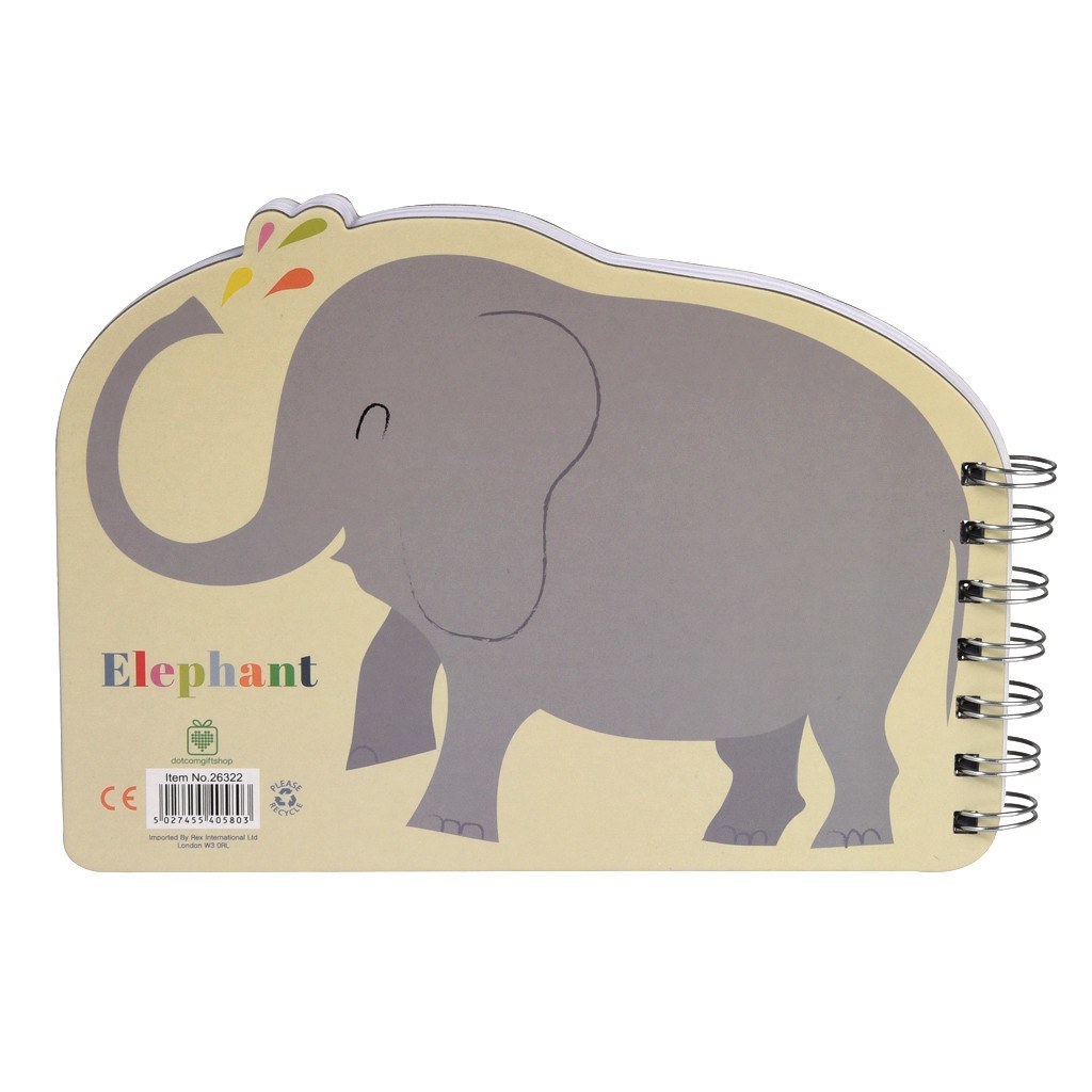 Colourful Creatures Spiral Notebook - Elephant image