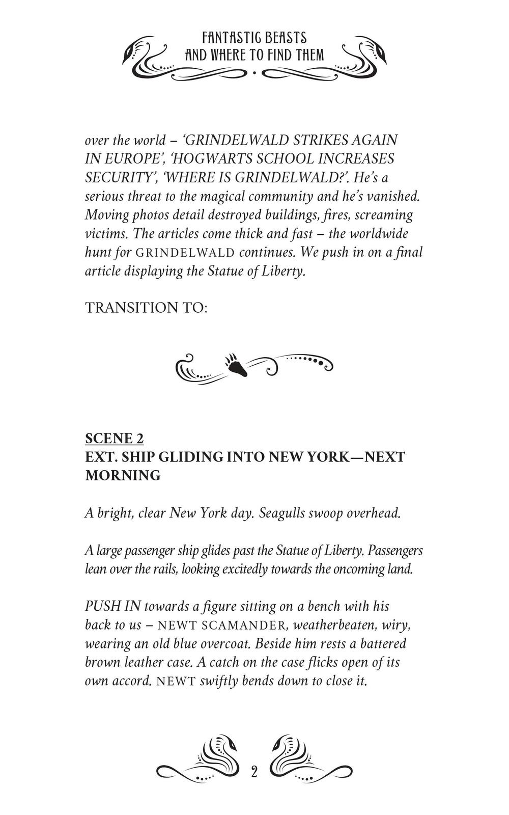 Fantastic Beasts and Where to Find Them Screenplay by J.K. Rowling image