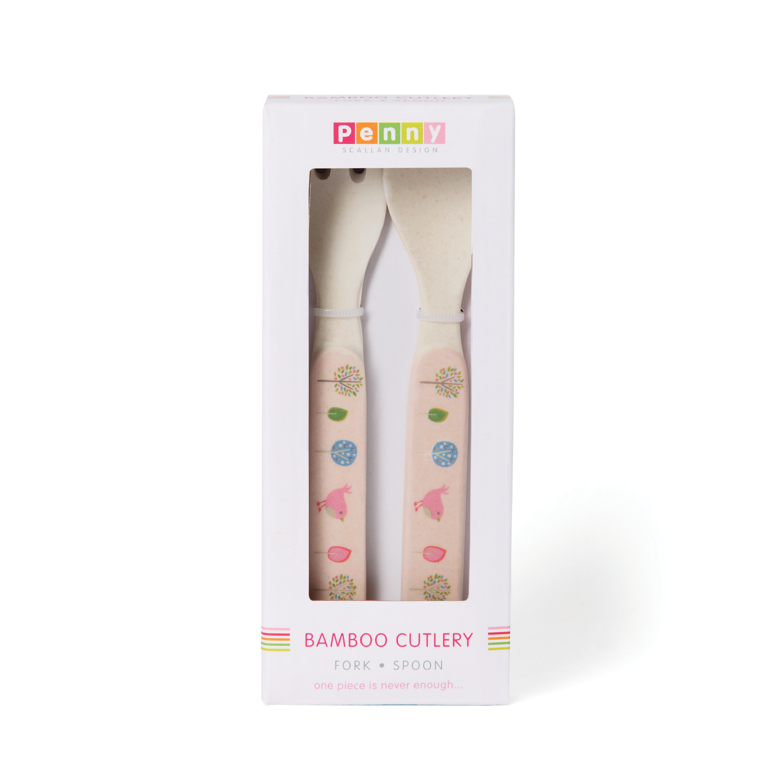 Chirpy Bird Bamboo Meal Set with Cutlery image