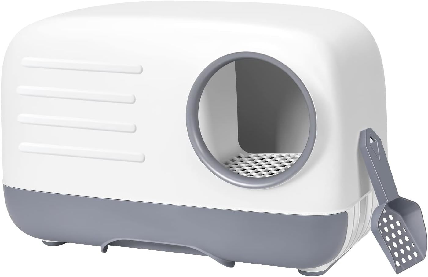 Buy Zoomies Fully Enclosed Cat Litter Box Grey at Mighty Ape NZ