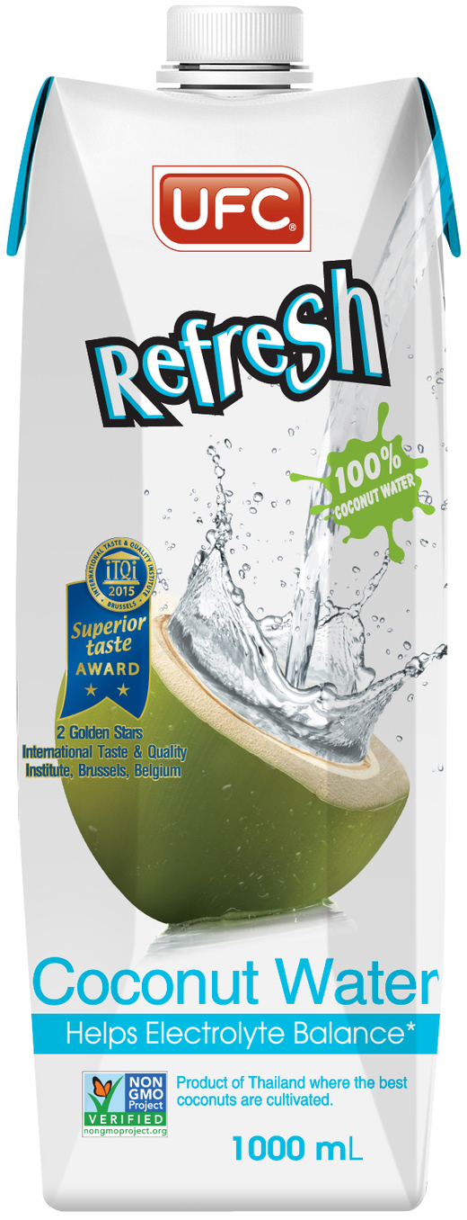 UFC Refresh 100 Natural Coconut Water 12x1L at Mighty Ape NZ