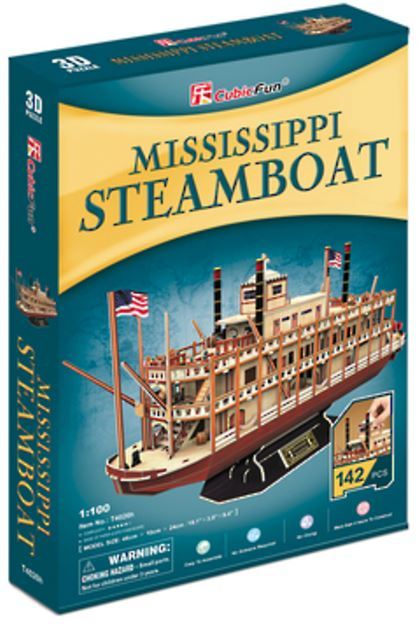 Cubic Fun: - Mississippi Steamboat - 142 Piece 3D Puzzle