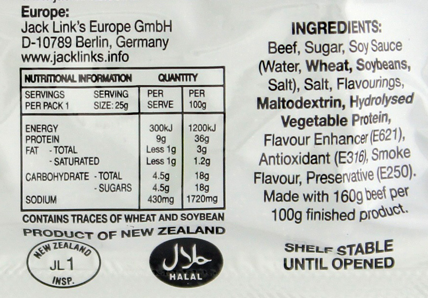 Jack Links Beef Steak Bar Teriyaki 25g x 25 pack image