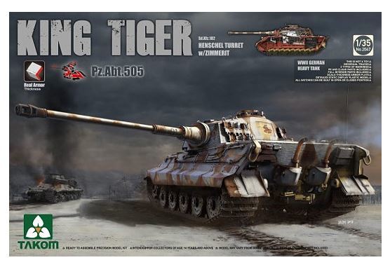 Takom 1/35 King Tiger Henchel Turret A.B.T 505 Model Kit image