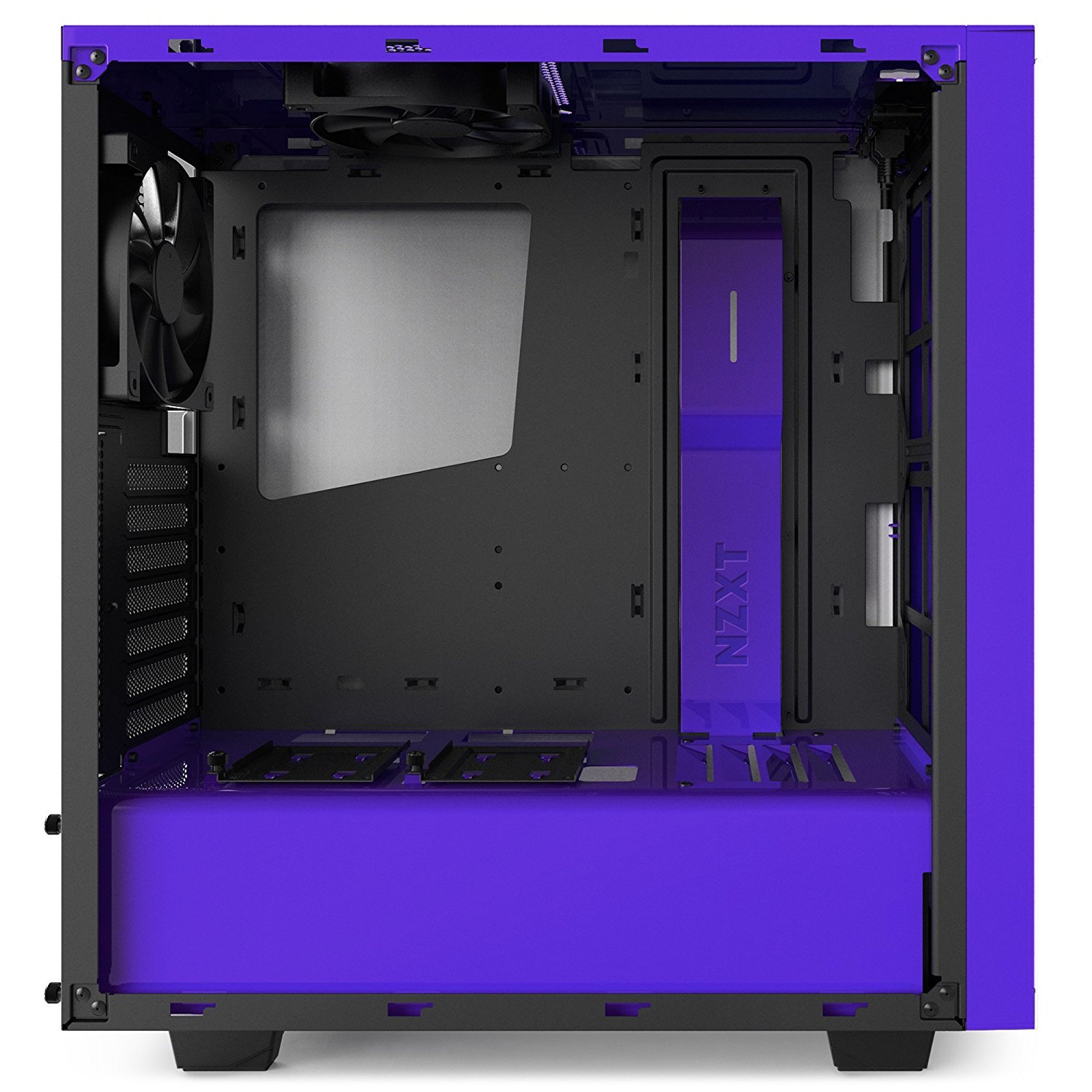 NZXT S340 Windowed Mid Tower Case - White/Purple image
