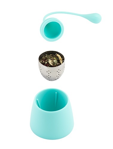 Pinky Up: Weighted Tea Infuser & Base - Mint image