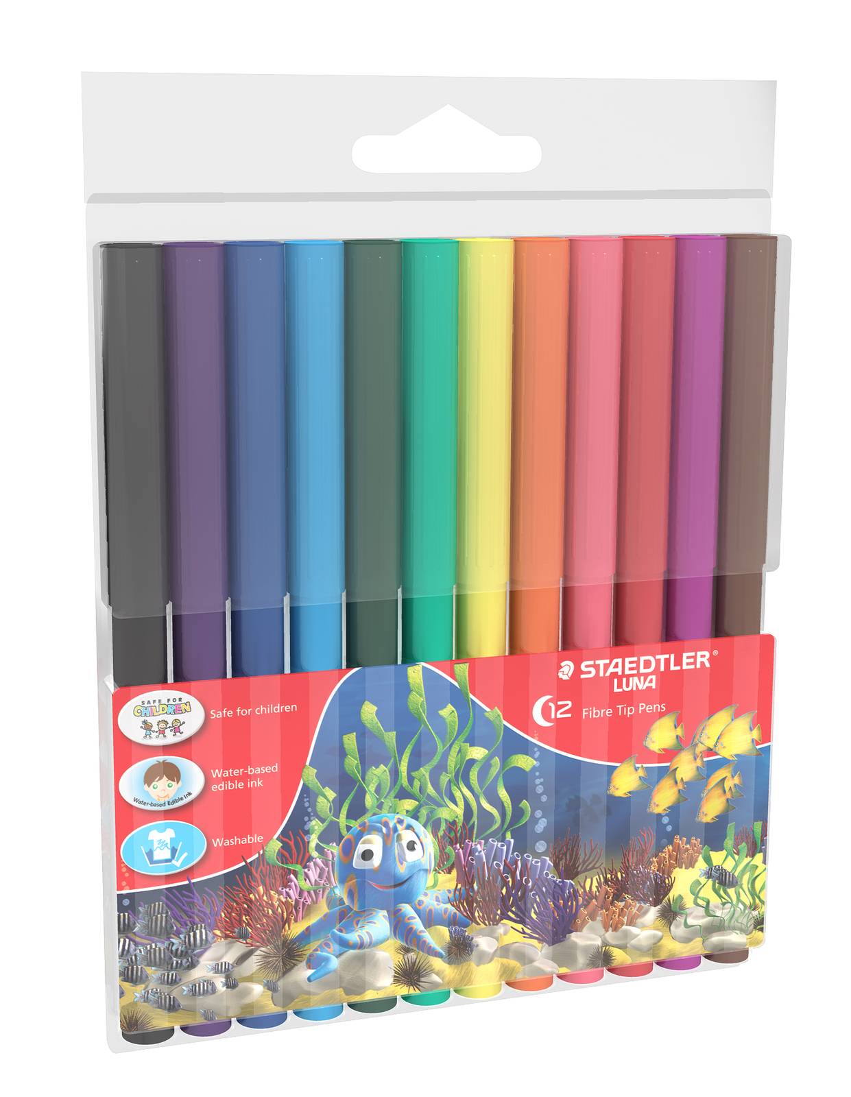 Luna - Fibre Tip Pens: 2mm 12 Pack