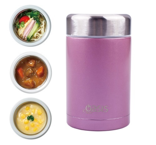 Oasis: Insulated Stainless Steel Food Flask - Blush (450ml) image