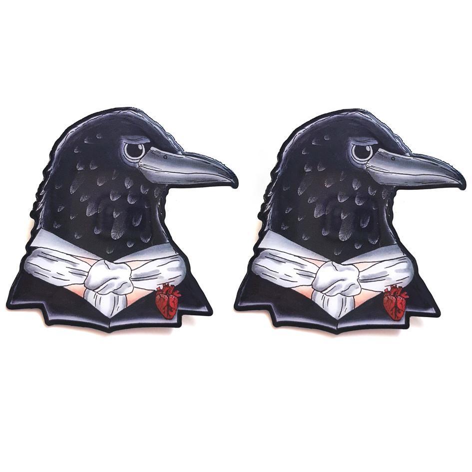 Edgar Allan Crow Stud Earrings