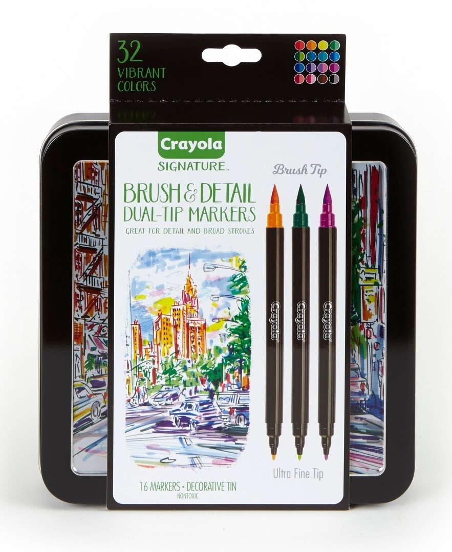 Crayola: Signature - Brush & Detail Dual Ended Markers (16pc) image