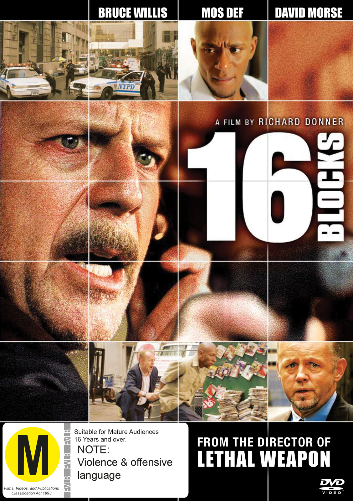 16 Blocks on DVD image