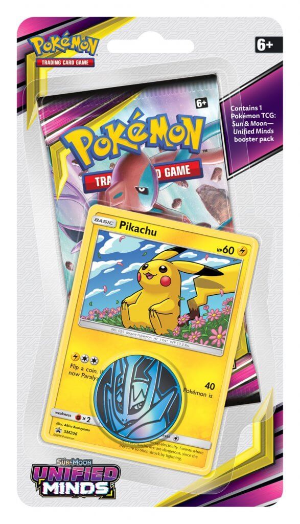 Pokemon TCG: Unified Minds Checklane Blister Pikachu image