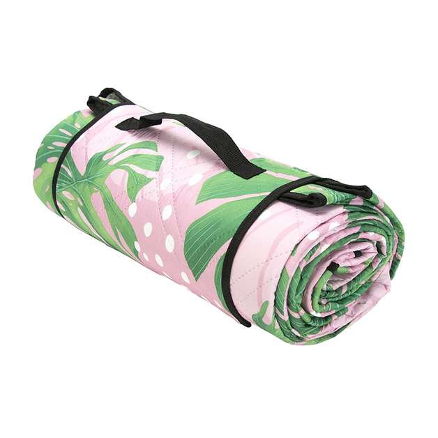 Annabel Trends Picnic Mat Spotty Monstera Pink at Mighty Ape NZ