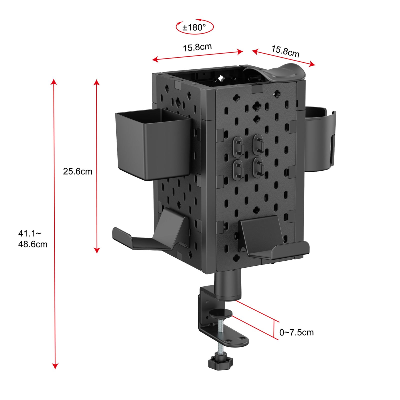Buy Gorilla Office Rotating Peg Board Kit Black at Mighty Ape NZ