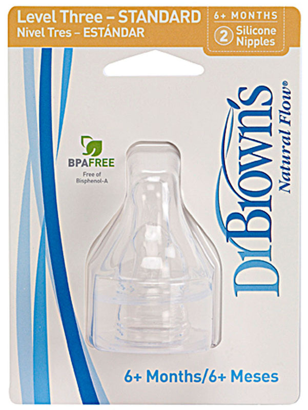 Dr Brown's Wide Neck Level 3 Teats - 2 Pack image