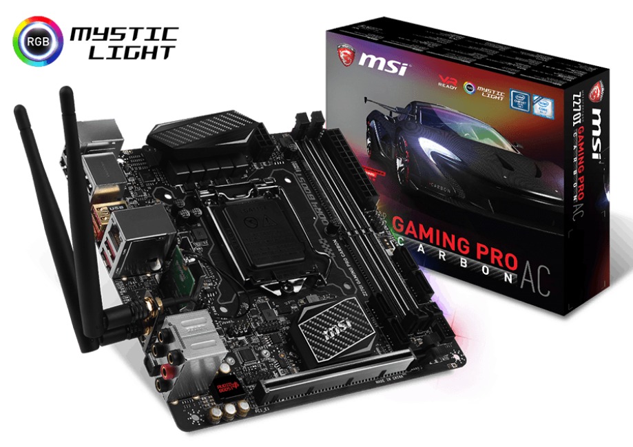 MSI Z270I Gaming Pro Carbon AC-WIFI Motherboard