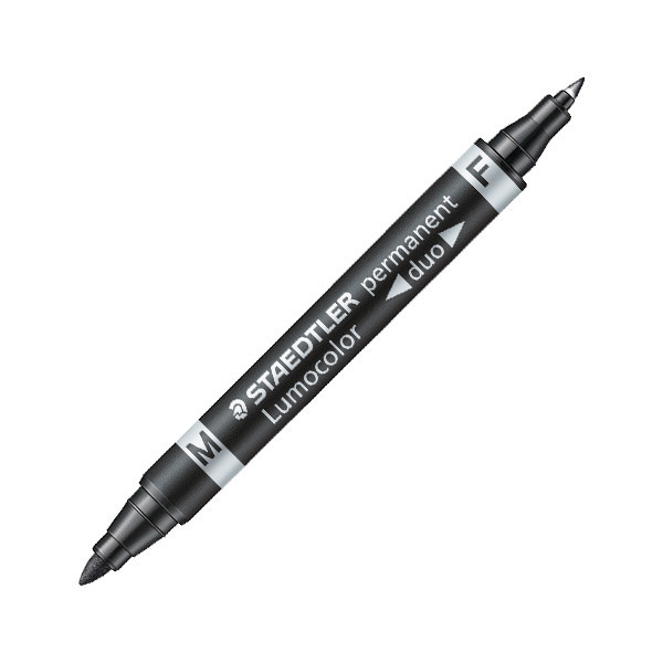 Buy Staedtler Permanent Marker Black Duo Tip at Mighty Ape NZ