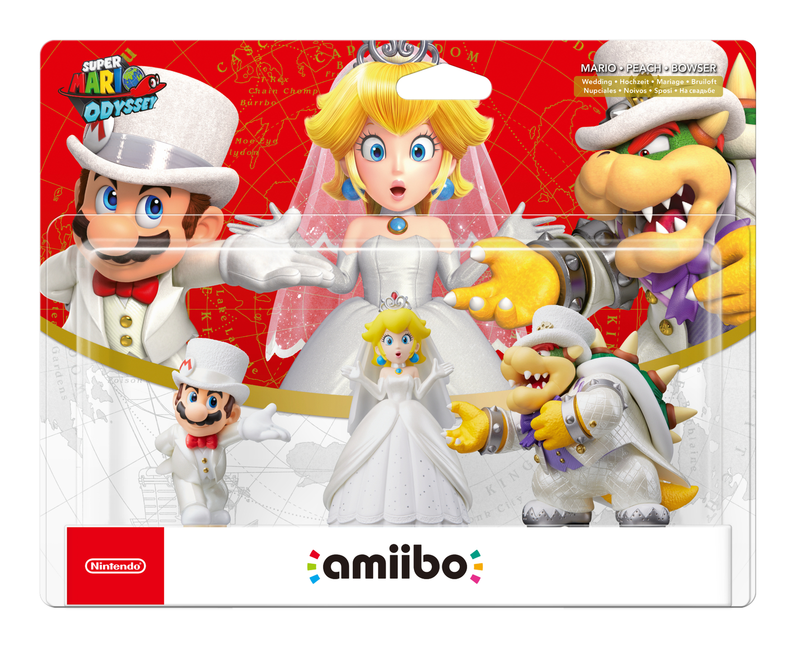 Nintendo Amiibo Mario Odyssey Triple Pack - Super Mario Odyssey Collection for image