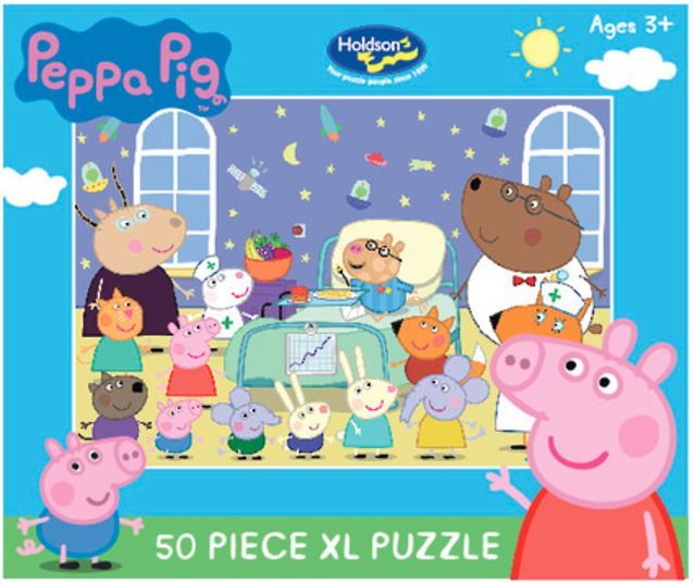 Holdson: Kids Peppa Pig - The Hospital Visit - 50 XL Piece Puzzle image