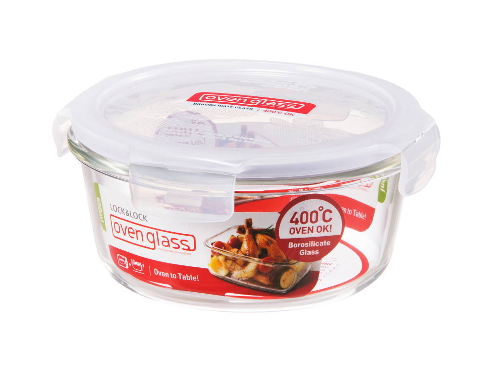 Lock n Lock Glass Euro Round Container at Mighty Ape NZ