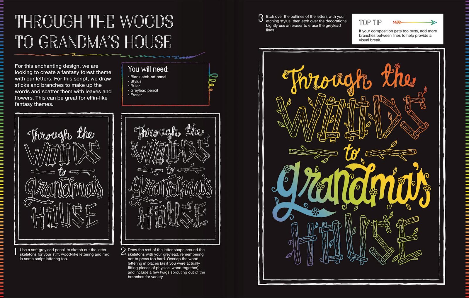 Kaleidoscope: Etch Art Creations - Hand Lettering image