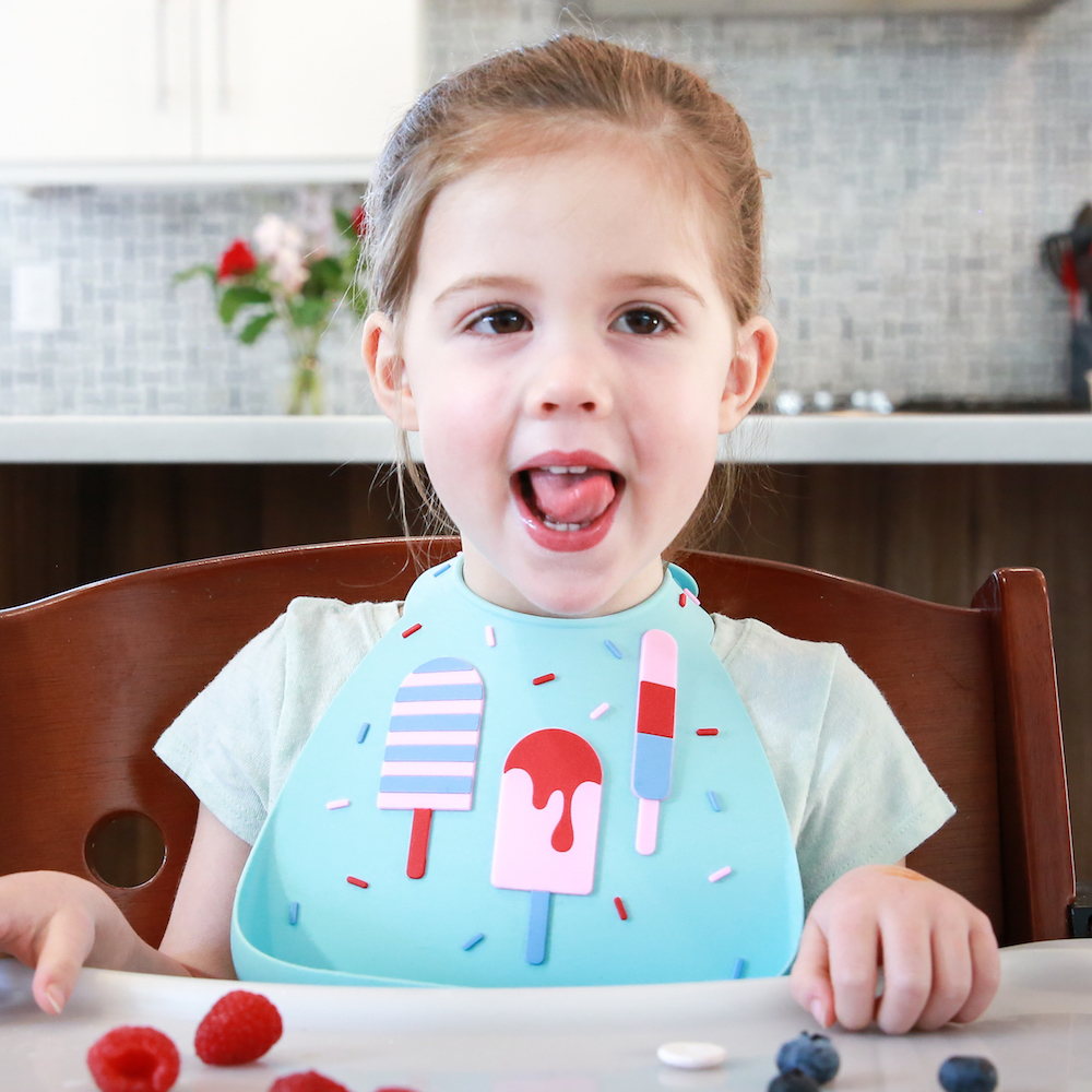 Make My Day: Silicon Baby Bib - Ice Creams Aqua image
