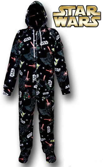 Star Wars: Empire Unisex Footed & Hooded Pyjamas - Large image