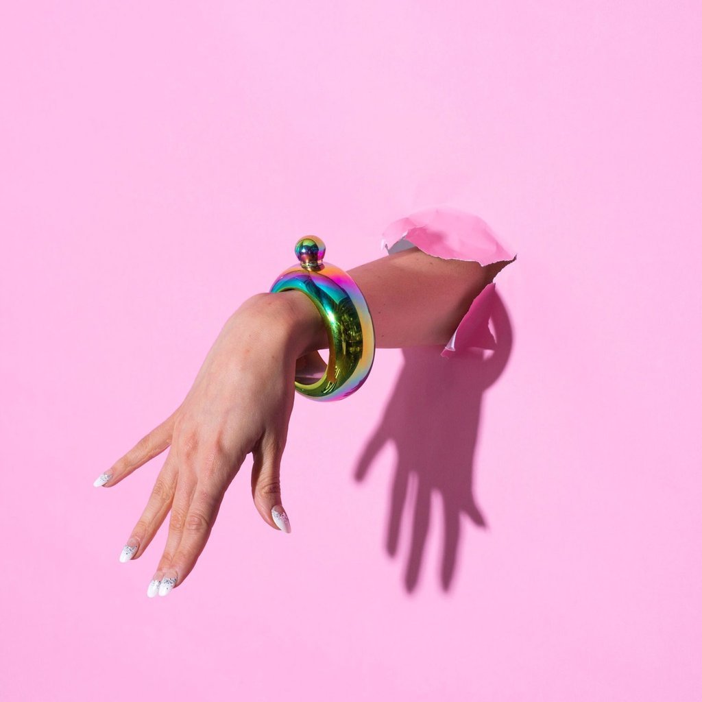 Blush: Charade: Bracelet Flask - Rainbow image