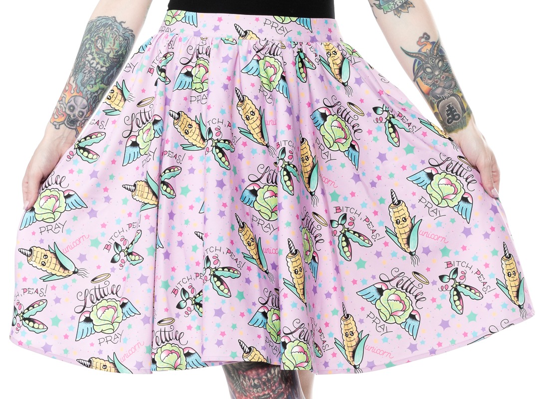 Sourpuss Pun With Food Sweets Skirt image