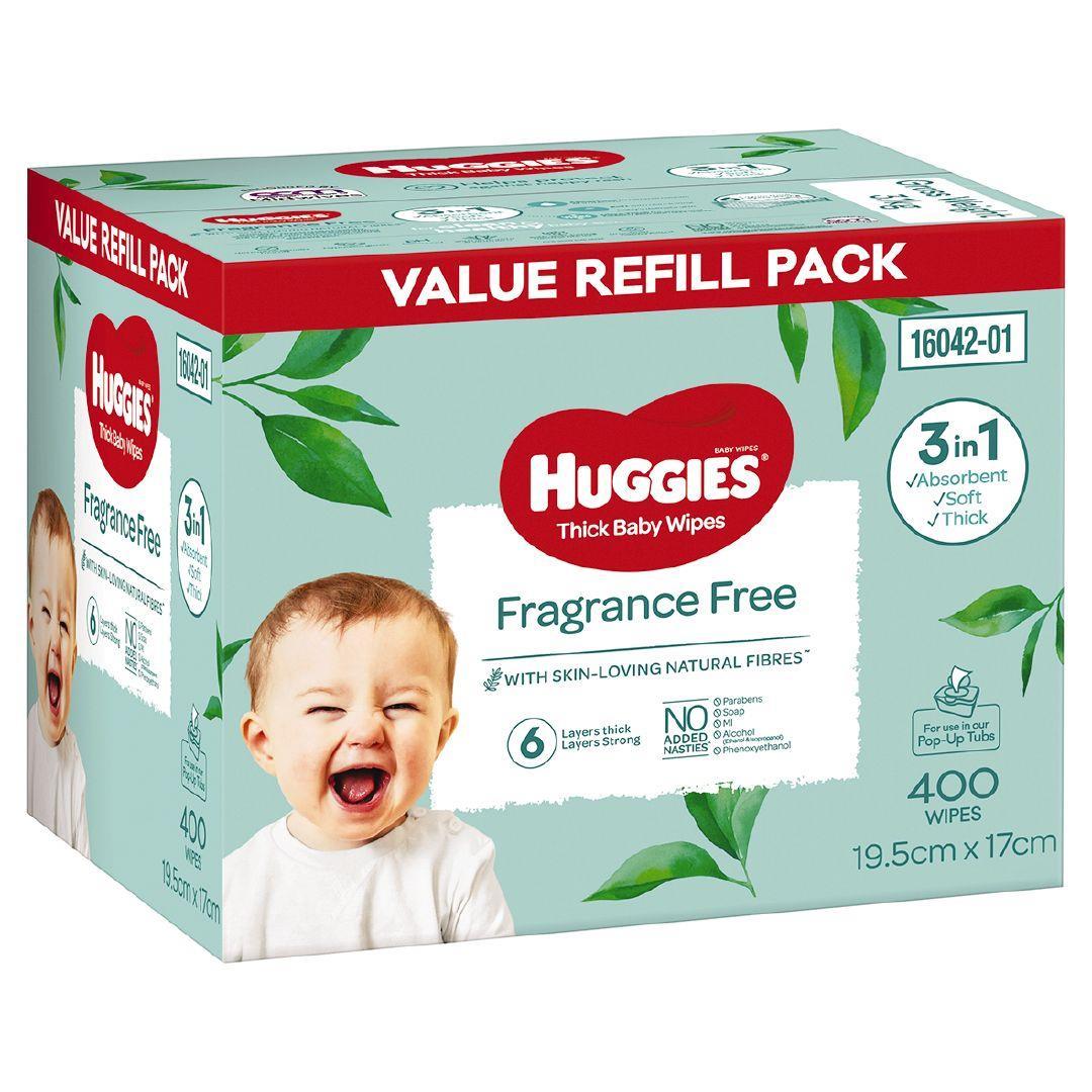 Huggies: Thick Baby Wipes - Fragrance Free (400 Pack) image