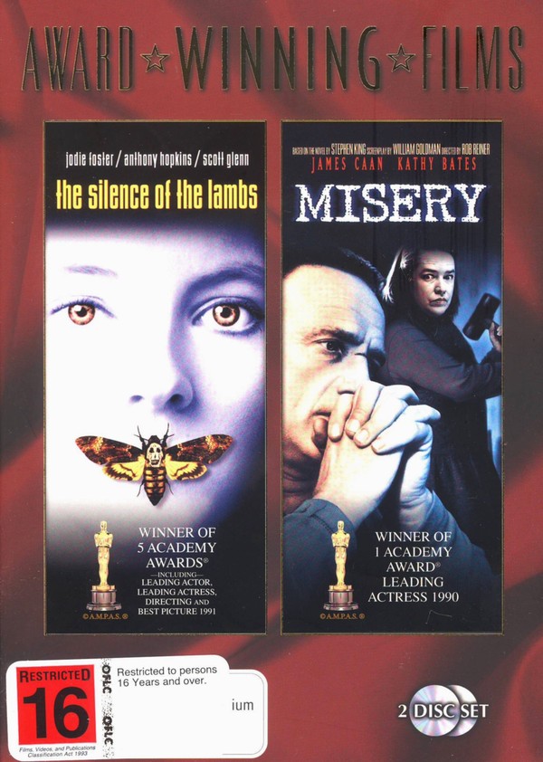 Silence Of The Lambs / Misery (Award Winning Films) (2 Disc Set) on DVD image