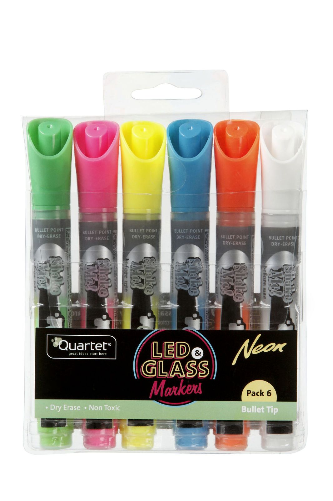 Buy Quartet Neon Whiteboard & Glass Markers (6 Pack) at Mighty Ape NZ